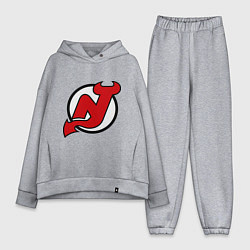 Женский костюм оверсайз New Jersey Devils, цвет: меланж