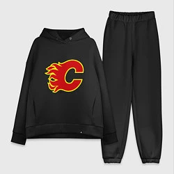 Женский костюм оверсайз Calgary Flames, цвет: черный