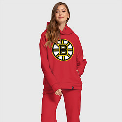 Женский костюм оверсайз Boston Bruins, цвет: красный — фото 2