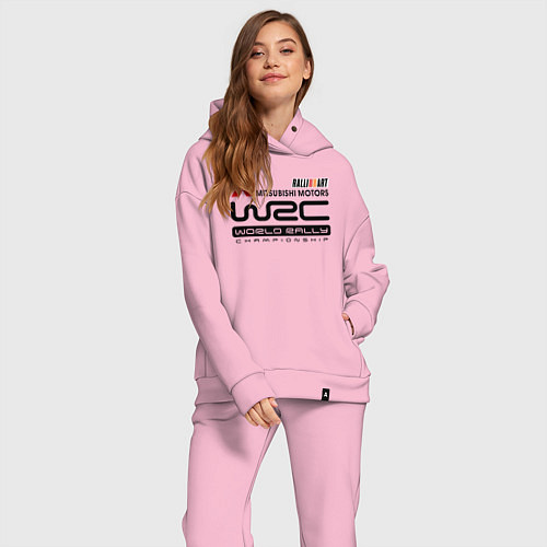 Женский костюм оверсайз Mitsubishi wrc / Светло-розовый – фото 2