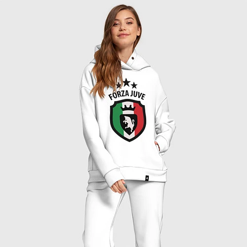 Женский костюм оверсайз Forza Juventus / Белый – фото 2