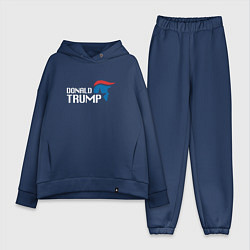 Женский костюм оверсайз Donald Trump Logo, цвет: тёмно-синий