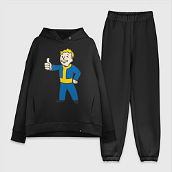 Женский костюм оверсайз Fallout Boy, цвет: черный