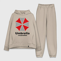 Женский костюм оверсайз Umbrella corporation, цвет: миндальный