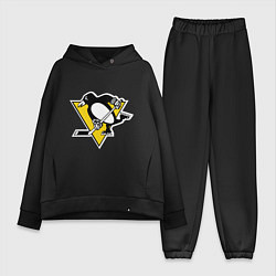 Женский костюм оверсайз Pittsburgh Penguins, цвет: черный