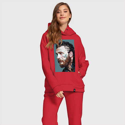 Женский костюм оверсайз Том Харди Ван Гога / Красный – фото 2