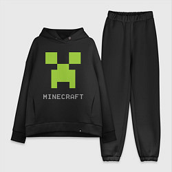 Женский костюм оверсайз Minecraft logo grey, цвет: черный