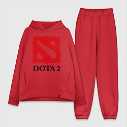 Женский костюм оверсайз Dota 2: Logo, цвет: красный