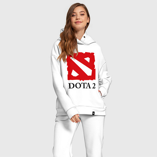 Женский костюм оверсайз Dota 2: Logo / Белый – фото 2