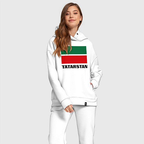 Женский костюм оверсайз Флаг Татарстана / Белый – фото 2