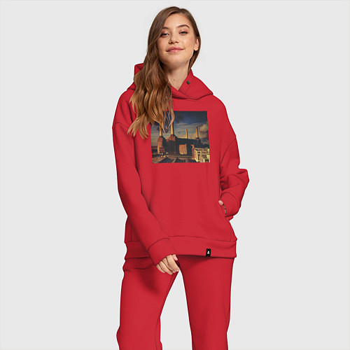 Женский костюм оверсайз Pink Floyd: Animals / Красный – фото 2