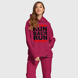 Женский костюм оверсайз Run Вася Run, цвет: маджента — фото 2