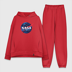 Женский костюм оверсайз NASA: Cosmic Logo, цвет: красный