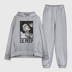 Женский костюм оверсайз Lil Peep: Black Style, цвет: меланж