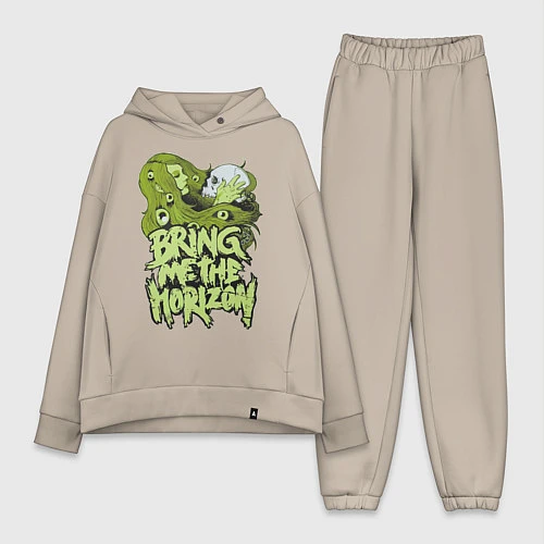 Женский костюм оверсайз Bring Me The Horizon: Green Girl / Миндальный – фото 1