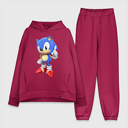 Женский костюм оверсайз Classic Sonic, цвет: маджента