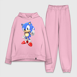 Женский костюм оверсайз Classic Sonic цвета светло-розовый — фото 1