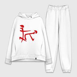 Женский костюм оверсайз Иероглиф: любовь