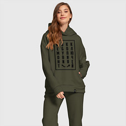 Женский костюм оверсайз РОКК ЕБОЛ, цвет: хаки — фото 2