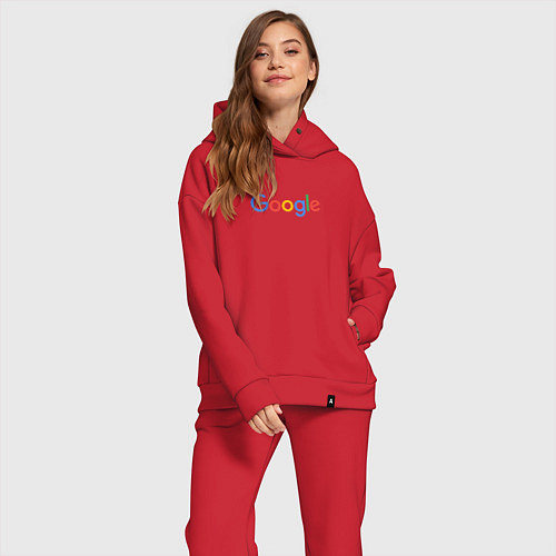 Женский костюм оверсайз Google / Красный – фото 2
