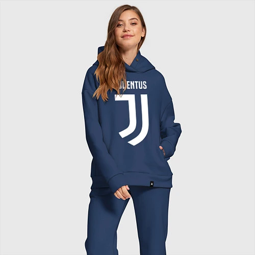 Женский костюм оверсайз FC Juventus / Тёмно-синий – фото 2