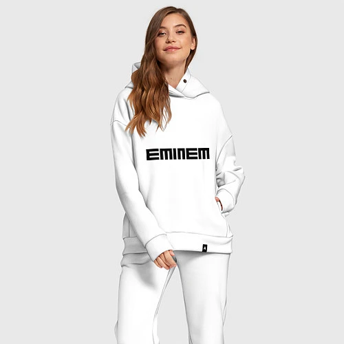 Женский костюм оверсайз Eminem: minimalism / Белый – фото 2