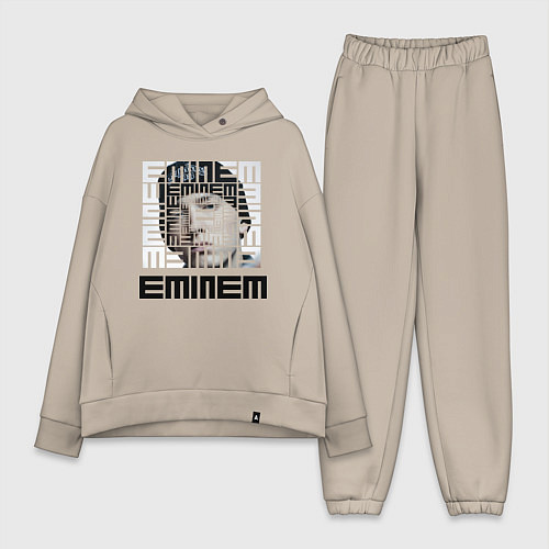 Женский костюм оверсайз Eminem labyrinth / Миндальный – фото 1