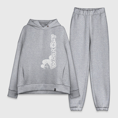 Женский костюм оверсайз WorkOut W3 / Меланж – фото 1