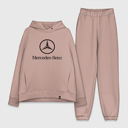 Женский костюм оверсайз Logo Mercedes-Benz, цвет: пыльно-розовый