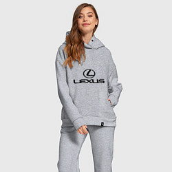 Женский костюм оверсайз Lexus logo, цвет: меланж — фото 2