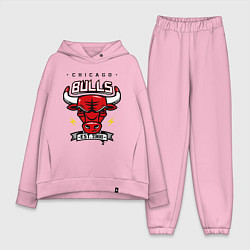 Женский костюм оверсайз Chicago Bulls est. 1966, цвет: светло-розовый