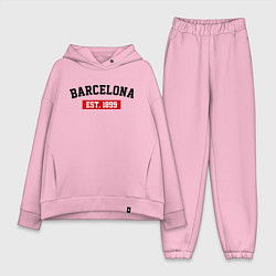 Женский костюм оверсайз FC Barcelona Est. 1899, цвет: светло-розовый