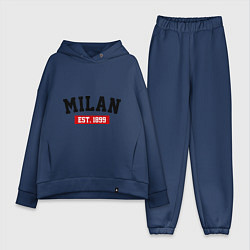 Женский костюм оверсайз FC Milan Est. 1899, цвет: тёмно-синий