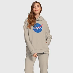 Женский костюм оверсайз NASA: Masa, цвет: миндальный — фото 2