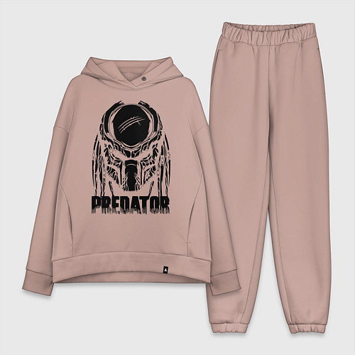 Женский костюм оверсайз Predator Mask / Пыльно-розовый – фото 1