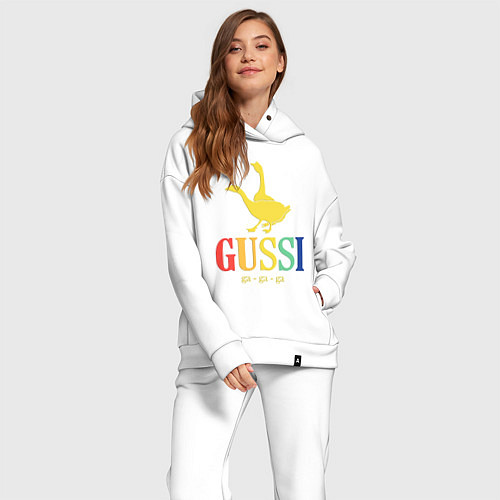 Женский костюм оверсайз GUSSI Rainbow / Белый – фото 2
