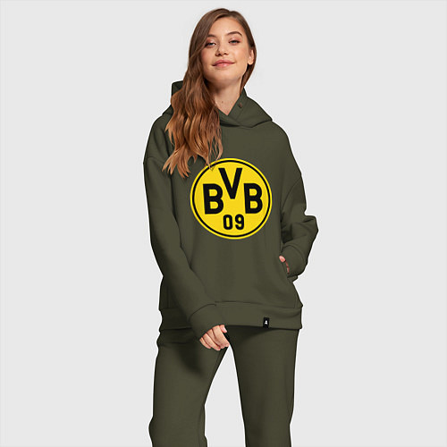 Женский костюм оверсайз BVB 09 / Хаки – фото 2