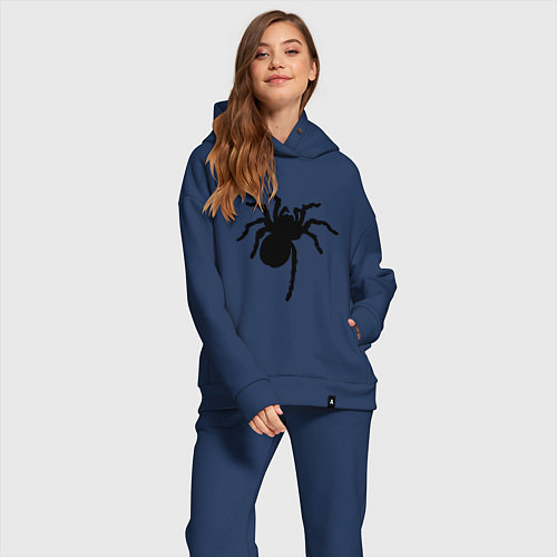 Женский костюм оверсайз Черный паук / Тёмно-синий – фото 2
