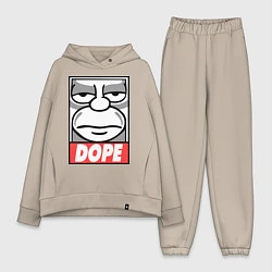 Женский костюм оверсайз Homer dope, цвет: миндальный