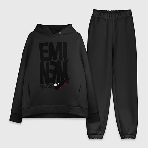 Женский костюм оверсайз Eminem recovery / Черный – фото 1