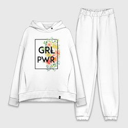 Женский костюм оверсайз GRL PWR, цвет: белый