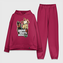 Женский костюм оверсайз GTA 5: Man & Dog, цвет: маджента