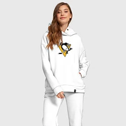 Женский костюм оверсайз Pittsburgh Penguins: Evgeni Malkin, цвет: белый — фото 2
