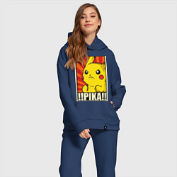 Женский костюм оверсайз Pikachu: Pika Pika, цвет: тёмно-синий — фото 2