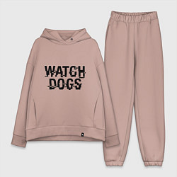 Женский костюм оверсайз Watch Dogs, цвет: пыльно-розовый