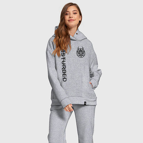 Женский костюм оверсайз DISTURBED / Меланж – фото 2