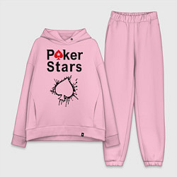 Женский костюм оверсайз Poker Stars, цвет: светло-розовый