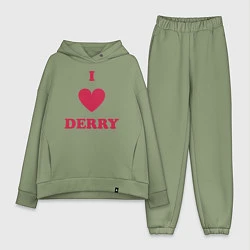 Женский костюм оверсайз I Love Derry, цвет: авокадо