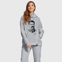 Женский костюм оверсайз Товарищ Сталин, цвет: меланж — фото 2