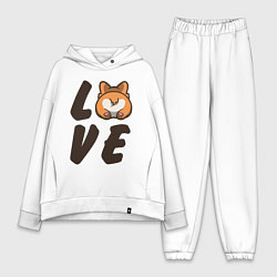 Женский костюм оверсайз Love Corgi